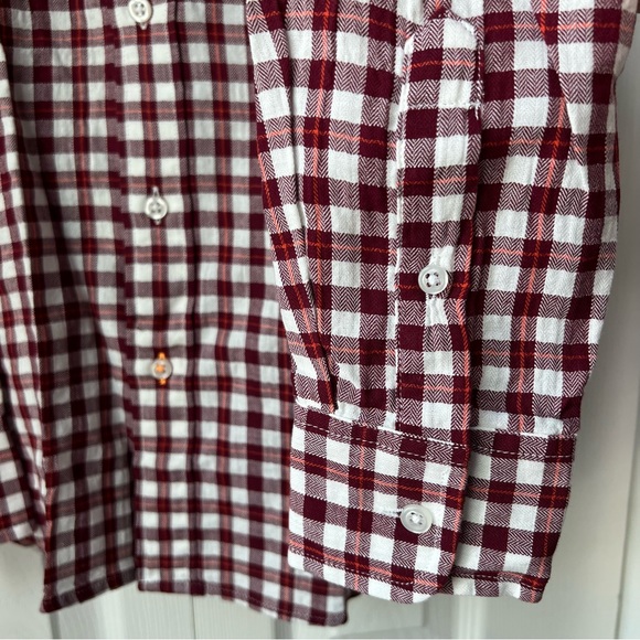 J.CREW CREWCUTS BOYS' CRINKLE COTTON SHIRT IN ORANGE PLAID, Size 8, NWT - Picture 10 of 16